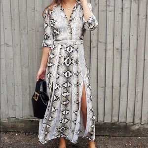 Topshop snake print shirt dress